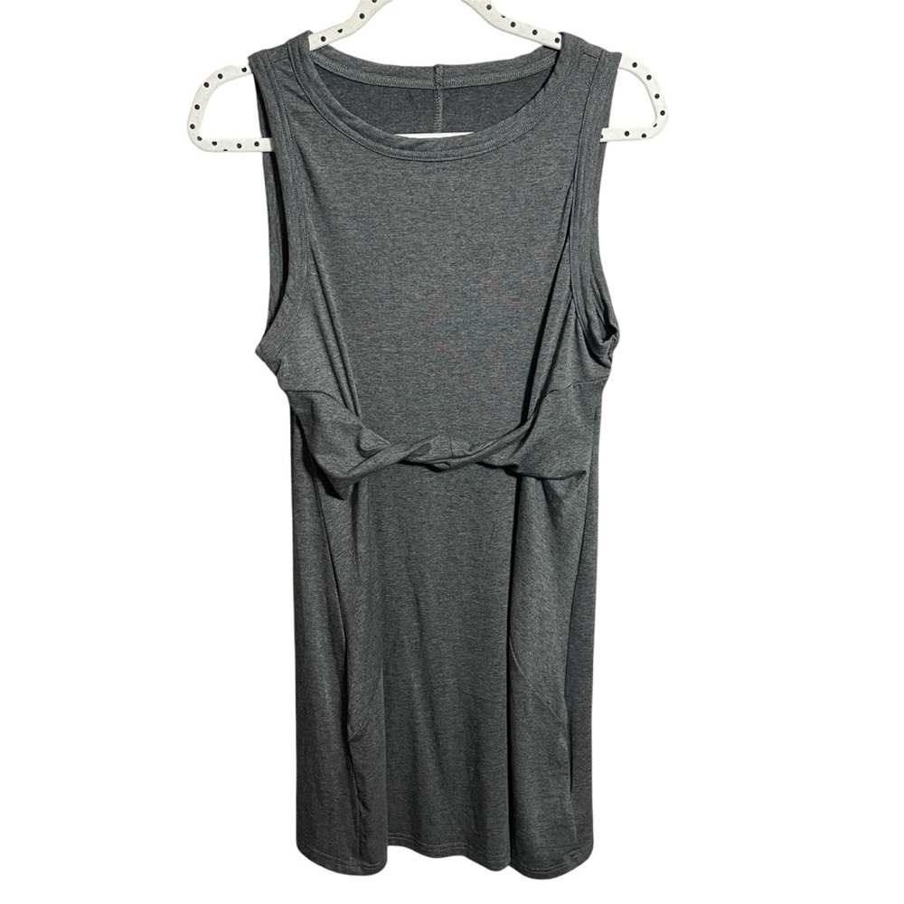 Cupshe Knotted sleeveless tank dress gray NWT
